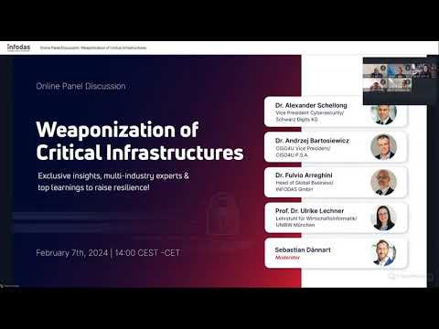 Online Panel Discussion: Weaponization of Critical Infrastructures